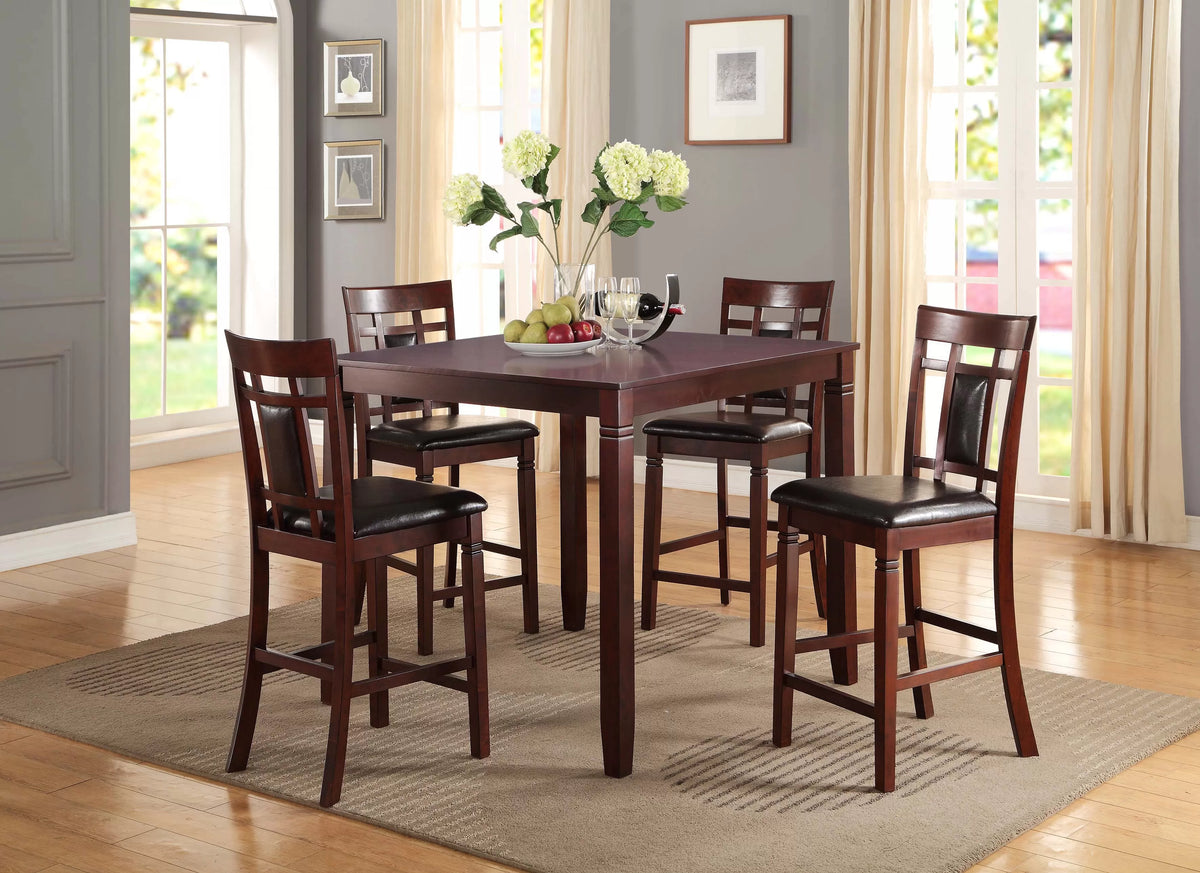 The Graham Espresso Counter Height Dining Set – 5 Piece