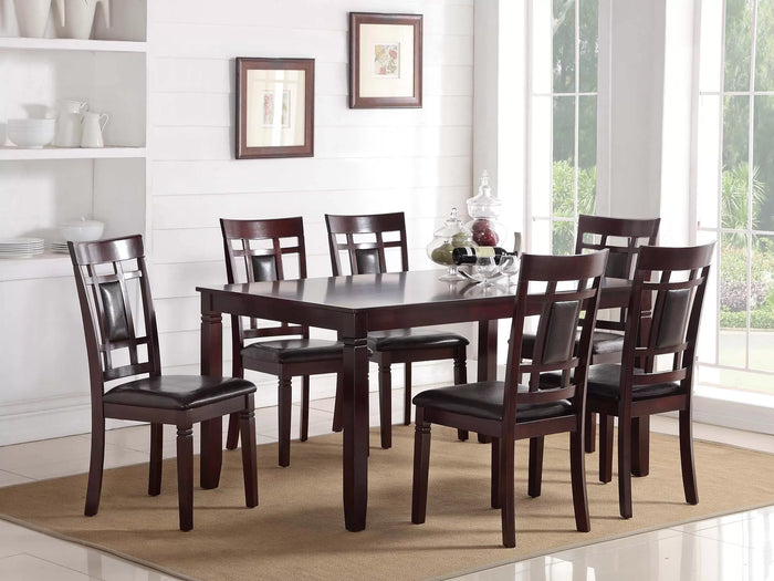 Juego de Comedor Bramwell Natural de Madera – 7 Piezas