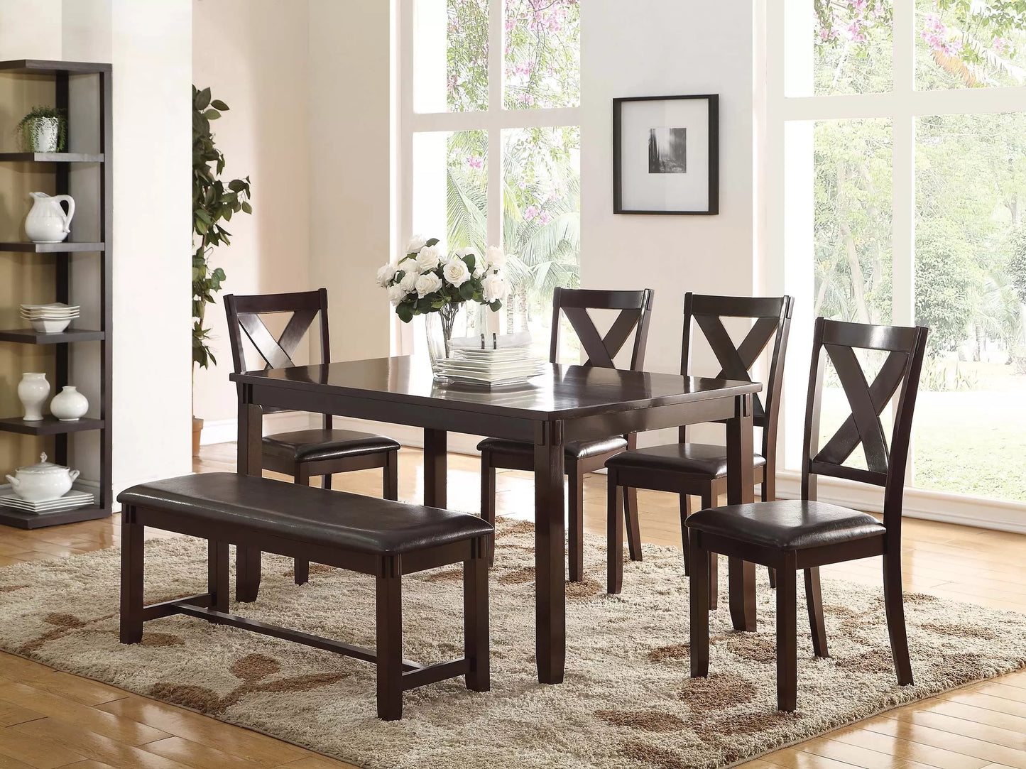 The Mason Espresso Dining Set – 6 Piece