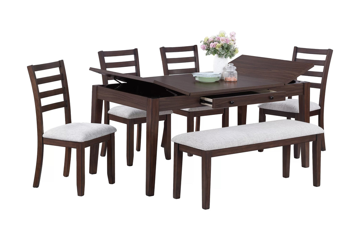 The Beckett Dining Table with Lift-Top Storage - view 2