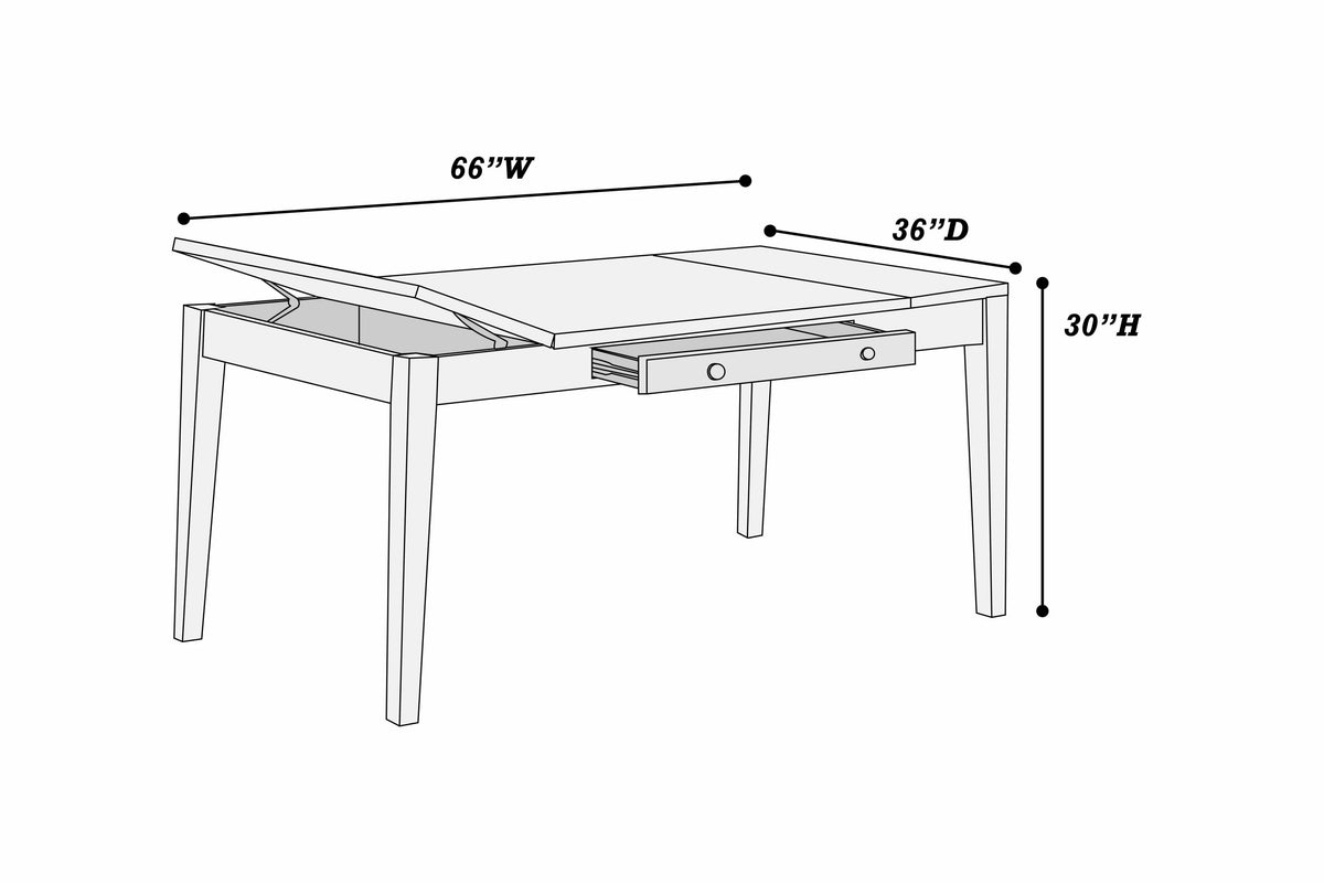 The Beckett Dining Table with Lift-Top Storage - view 5