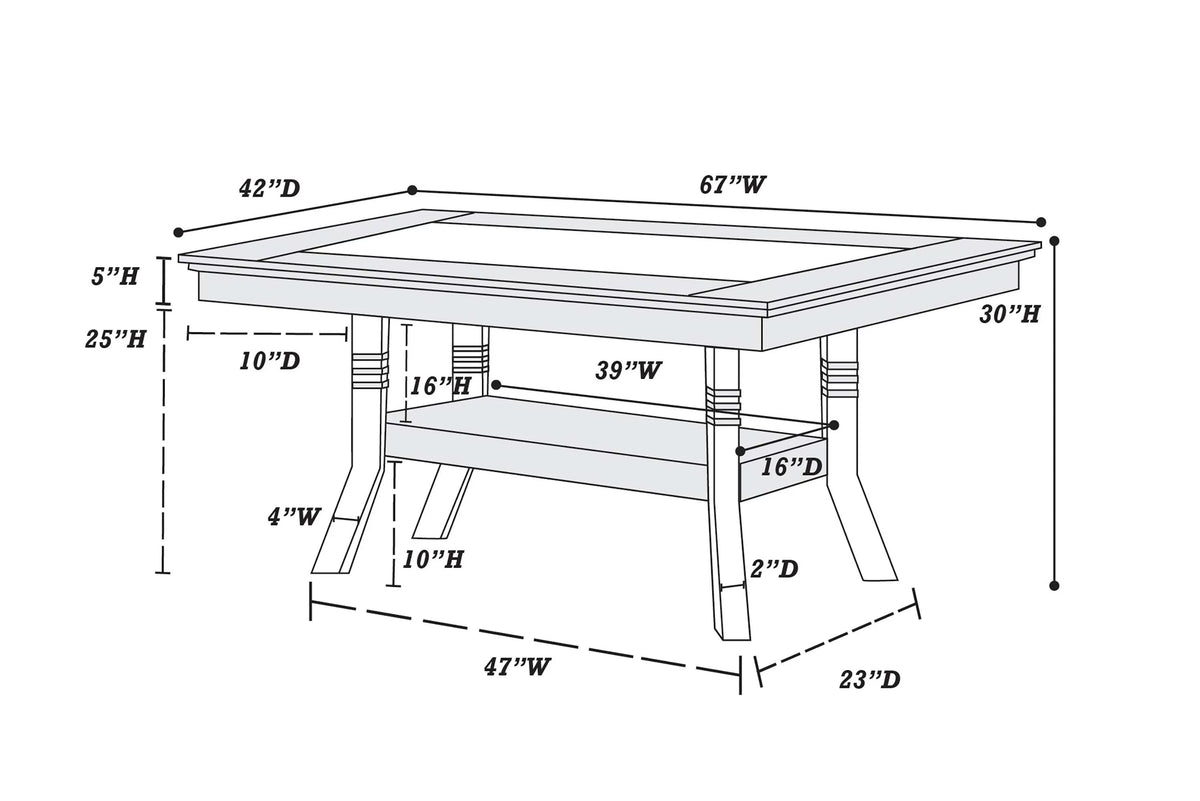 The Caldwell Glass-Top Dining Table - view 7