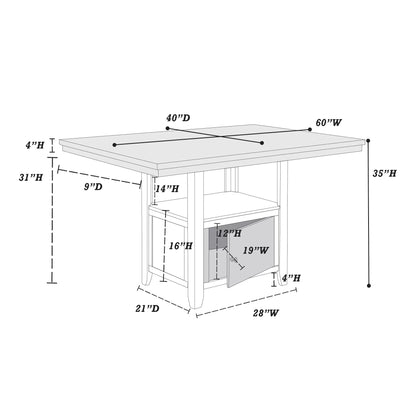 The Regent Counter Height Dining Table - view 8