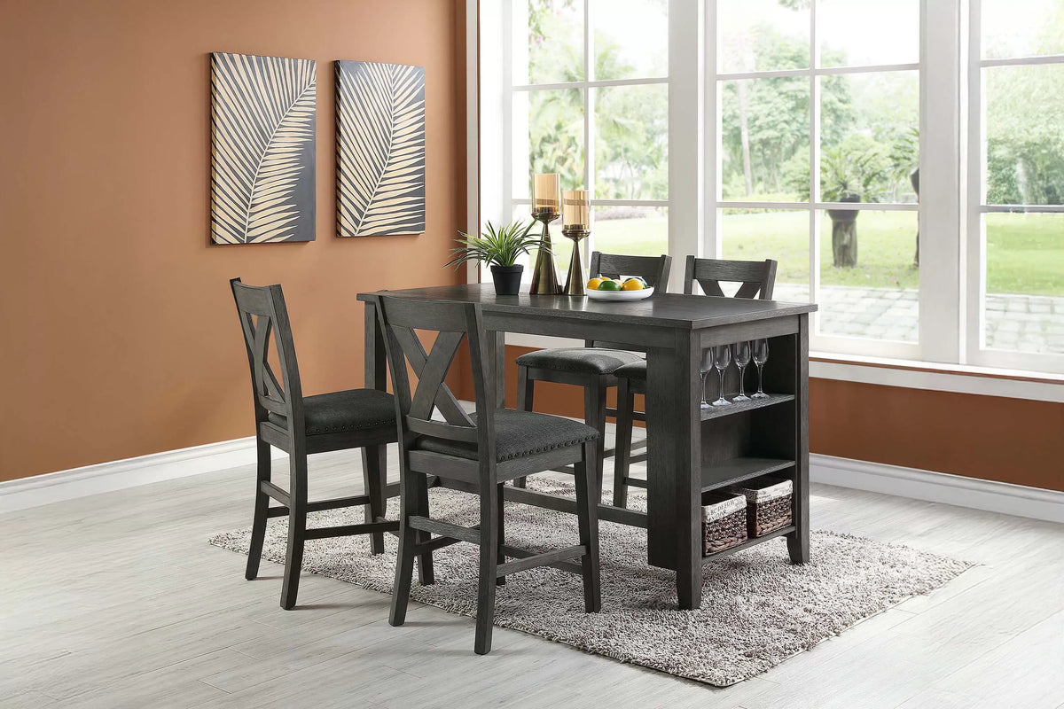 The Ellison Counter-Height Dining Table with Shelves - view 2