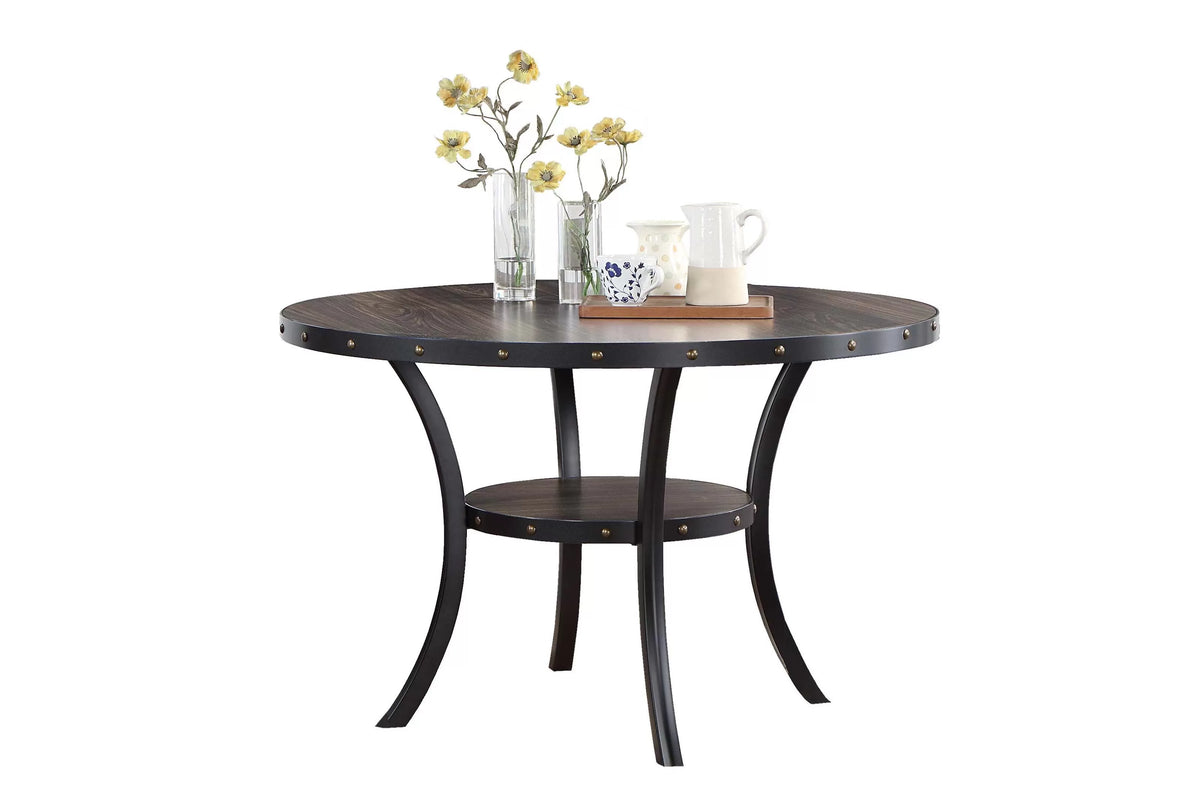 The Harlow Charcoal Tufted Round Dining Set – 5 Piece - view 3