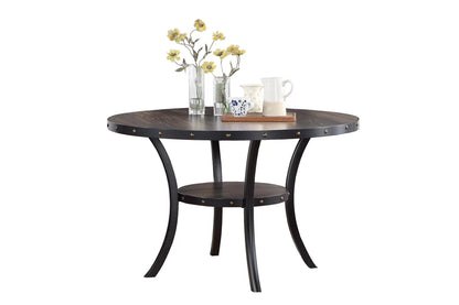 The Harlow Charcoal Tufted Round Dining Set – 5 Piece - view 3