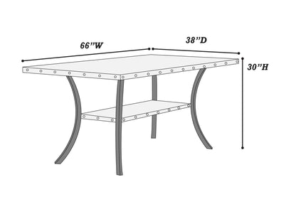 The Harlow Charcoal Tufted Rectangular Dining Set – 7 Piece - view 6