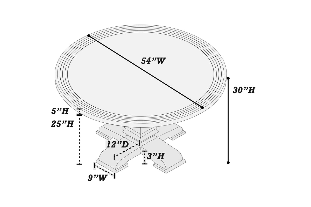 The Harrington Round Pedestal Dining Table - view 4