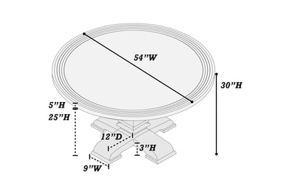 The Harrington Round Pedestal Dining Table - view 4