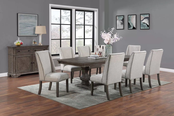 The Harrington Leaf Dining Set with Server – 8 Piece