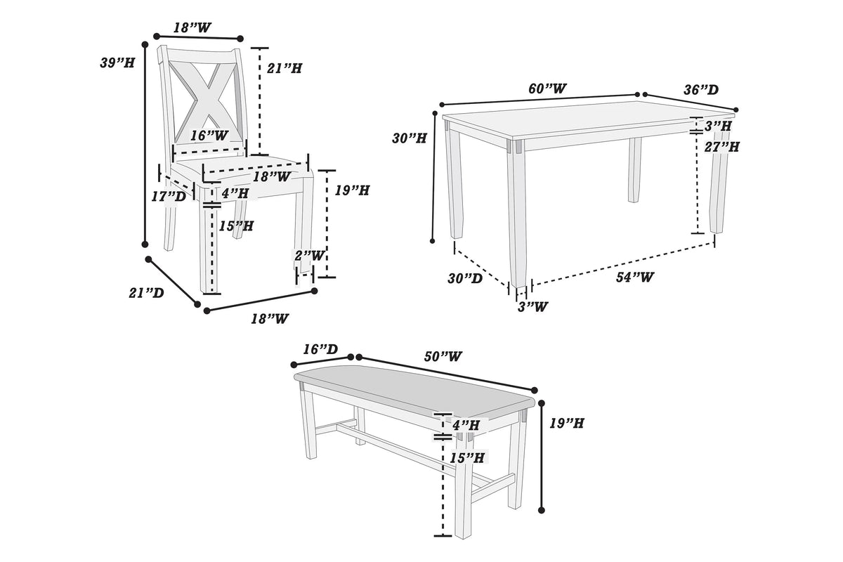 The Mason Gray Dining Set – 6 Piece