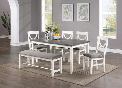 The Willow White Dining Set – 6 Piece