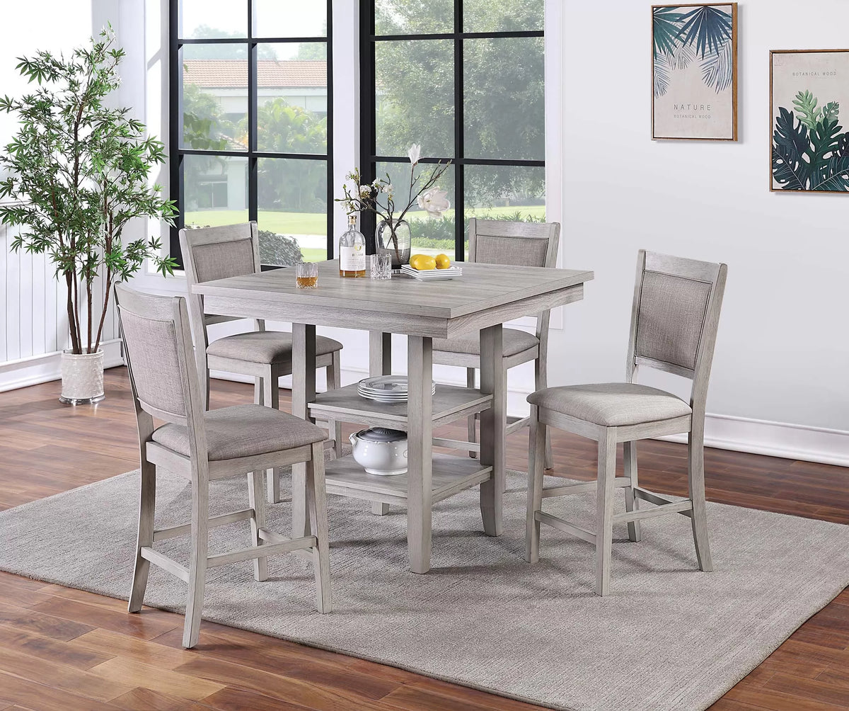 The Dalton Gray Counter Height Dining Set – 5 Piece