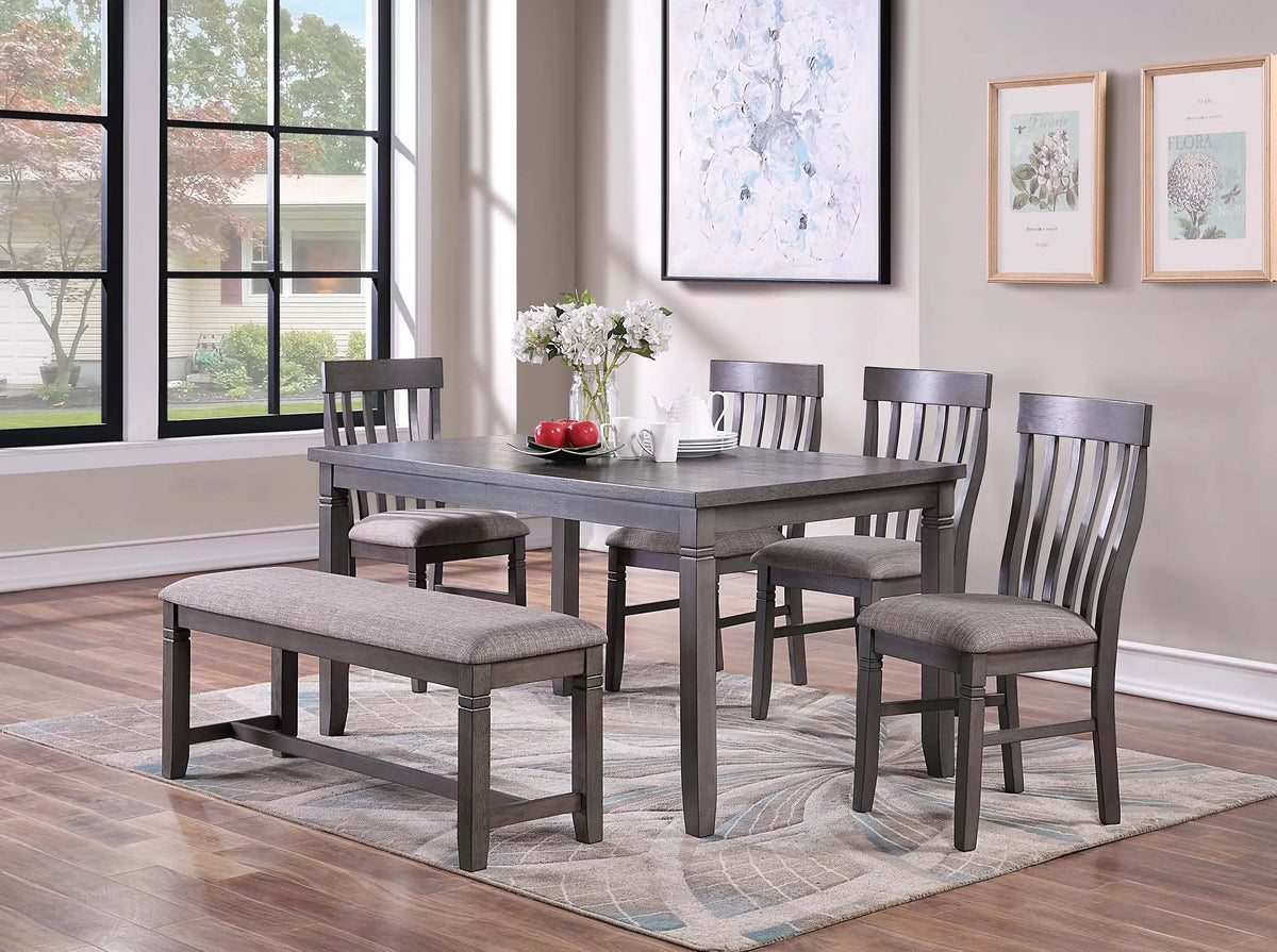 The Delaney Natural Oak Dining Set – 6 Piece