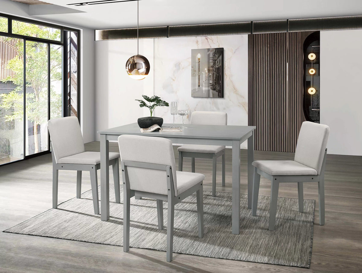 The Foster Distressed Gray Dining Set – 5 Piece