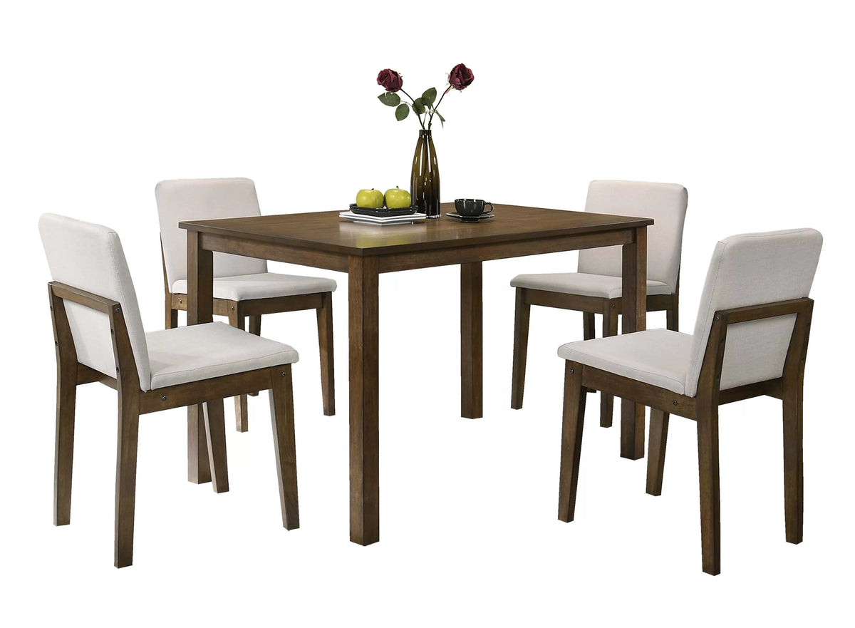 The Foster Dark Walnut Dining Set – 5 Piece