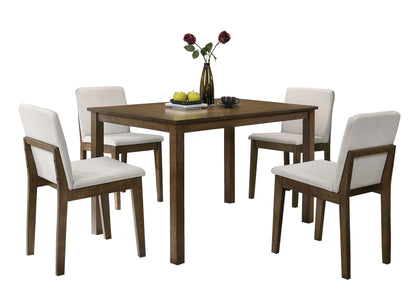 The Foster Dark Walnut Dining Set – 5 Piece