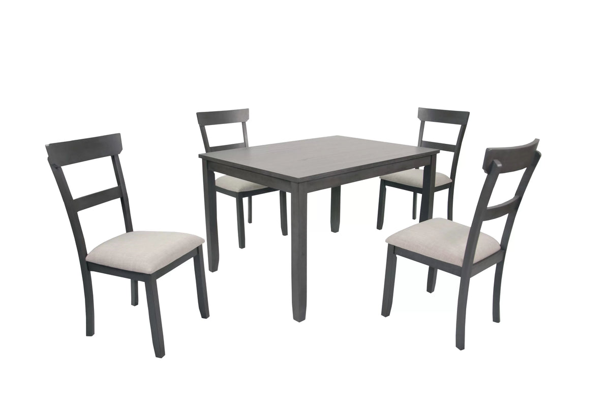 The Harlow Wood Dining Set – 5 Piece
