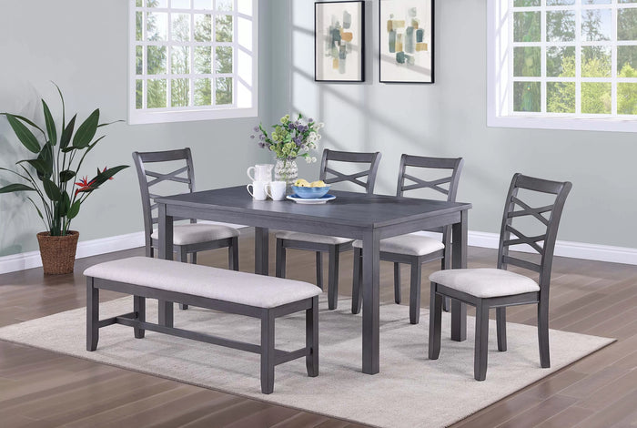 The Ashton Gray Dining Set – 6 Piece