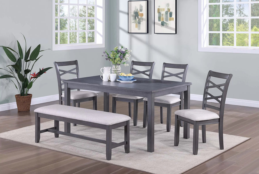 The Ashton Gray Dining Set – 6 Piece