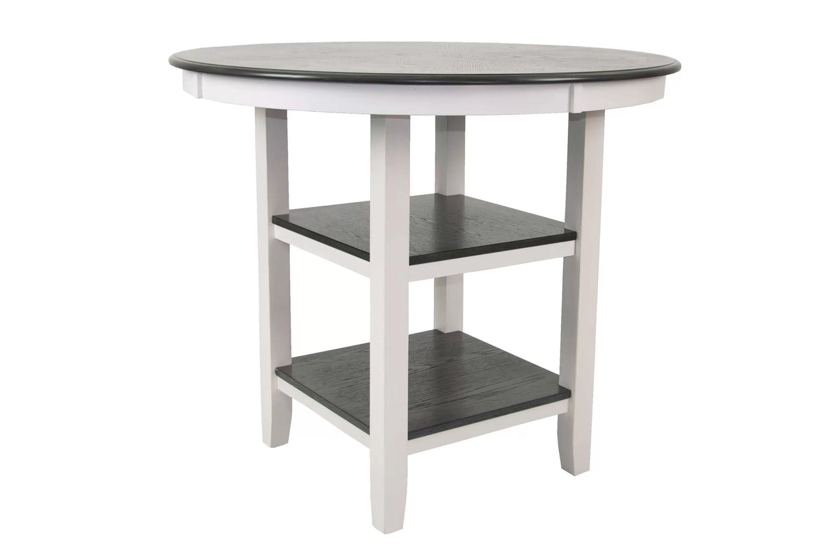 The Ellis White Round Counter Height Dining Set – 5 Piece