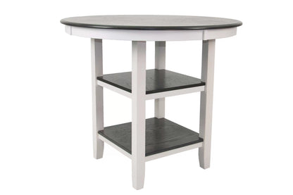 The Ellis White Round Counter Height Dining Set – 5 Piece