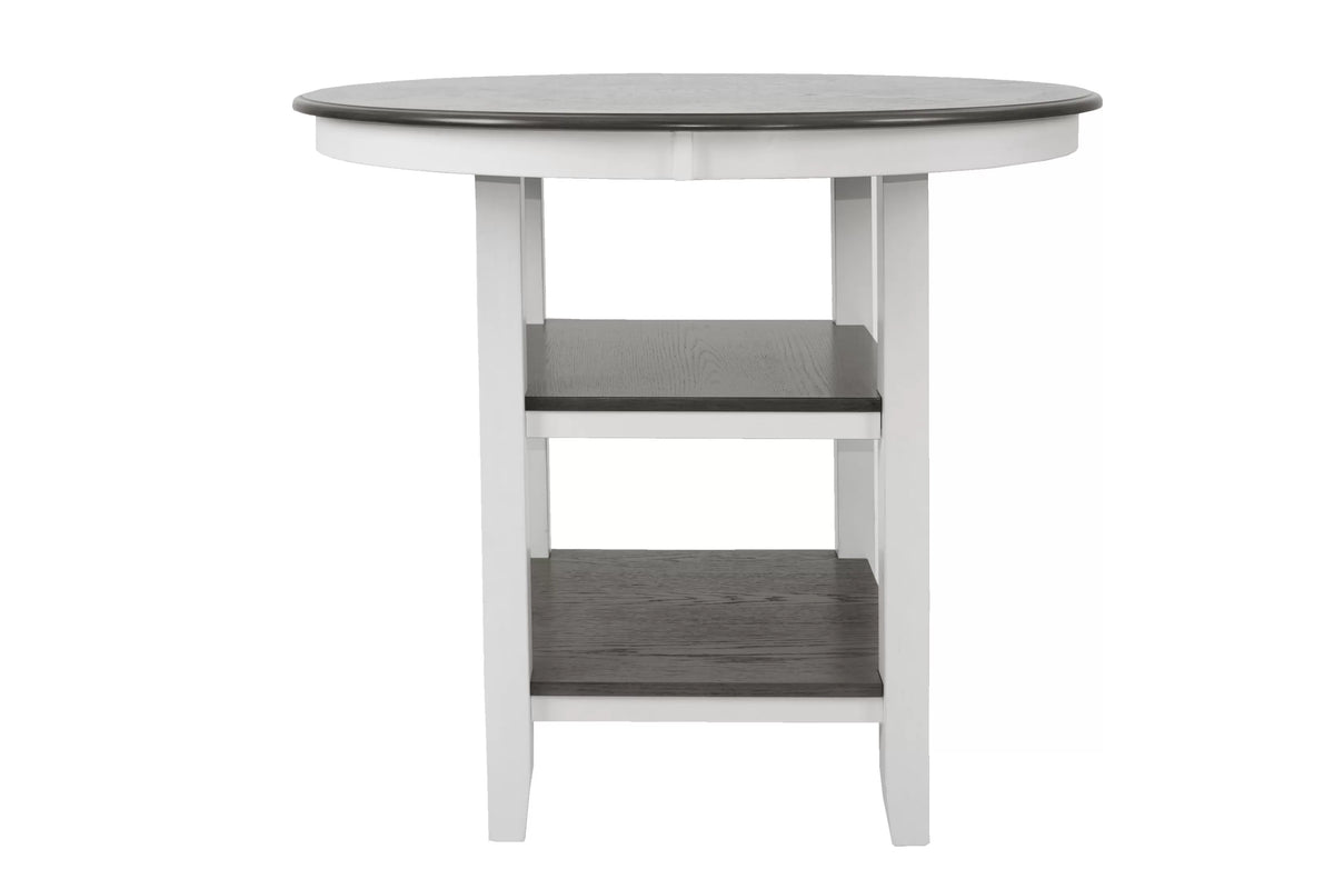 The Ellis White Round Counter Height Dining Set – 5 Piece