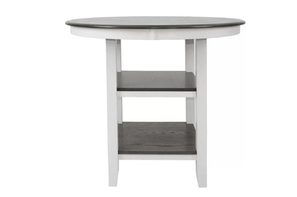 The Ellis White Round Counter Height Dining Set – 5 Piece