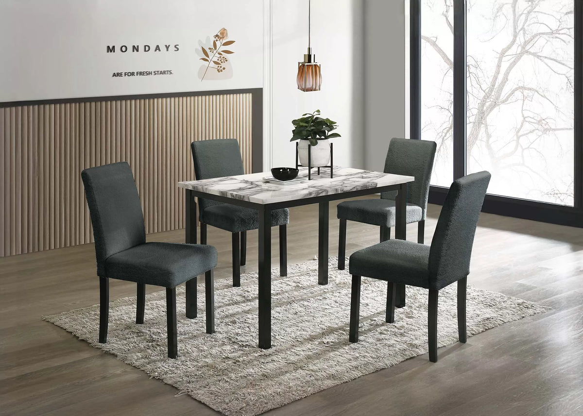 The Irving Charcoal Dining Set – 5 Piece
