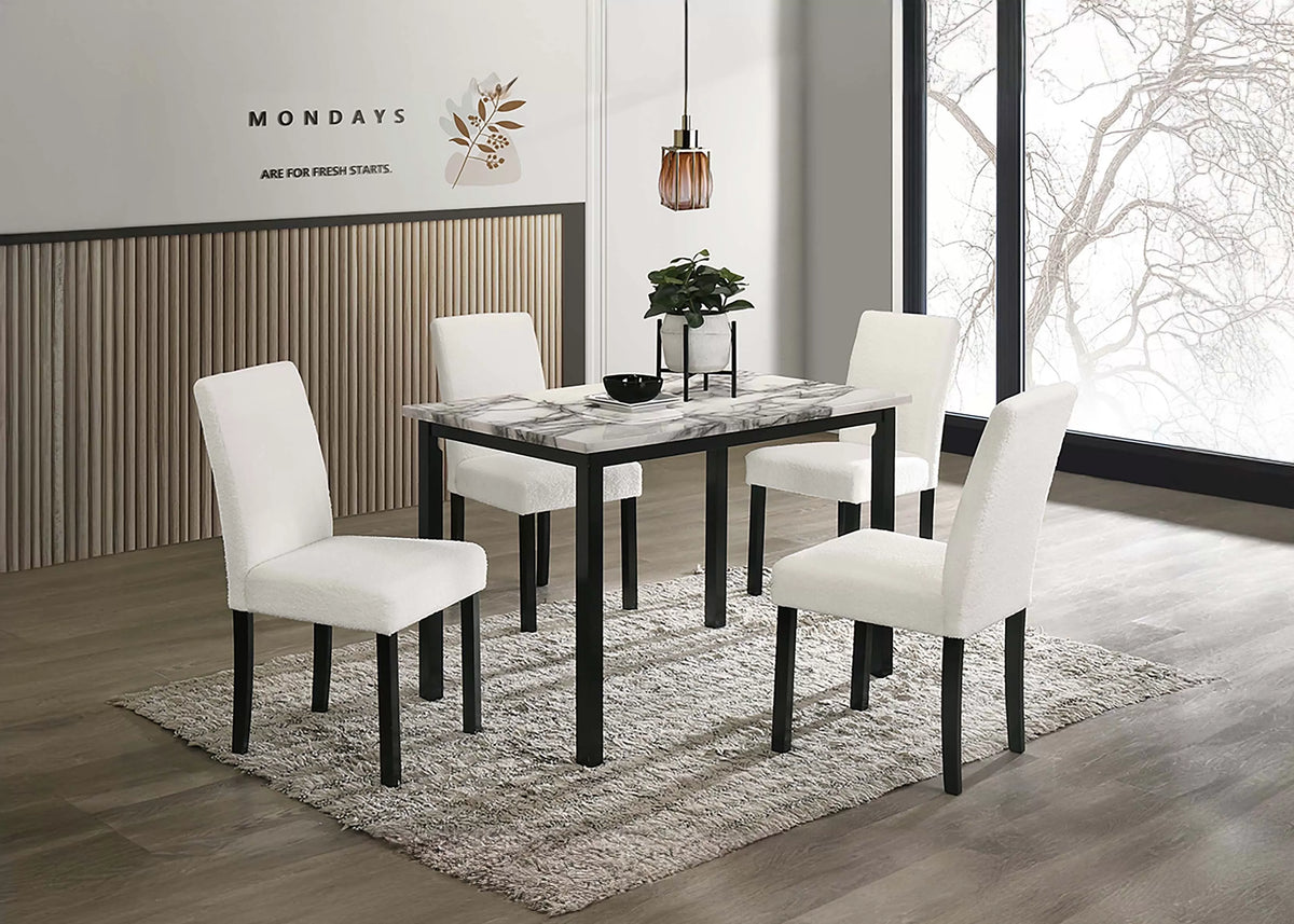 The Irving White Dining Set – 5 Piece