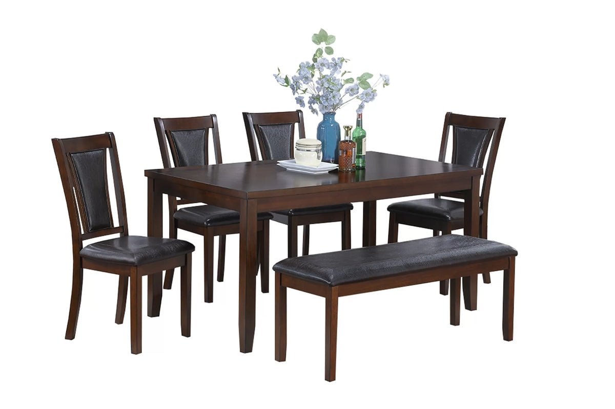 The Keaton Walnut Dining Set – 6 Piece
