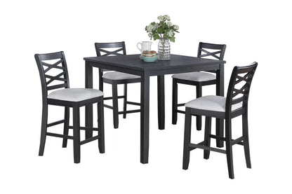 The Graham Black Counter Height Dining Set – 5 Piece