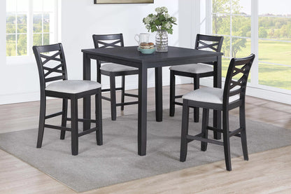 The Graham Black Counter Height Dining Set – 5 Piece