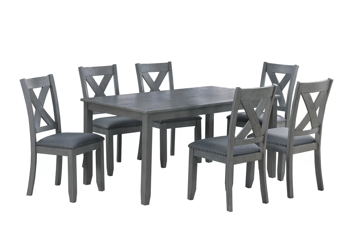 The Larkin Gray Dining Set – 7 Piece