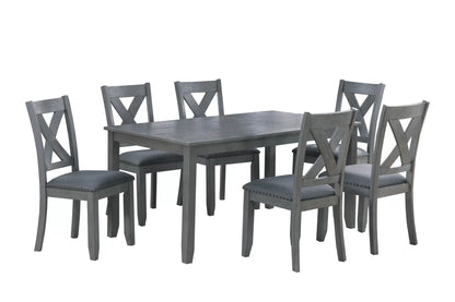 The Larkin Gray Dining Set – 7 Piece