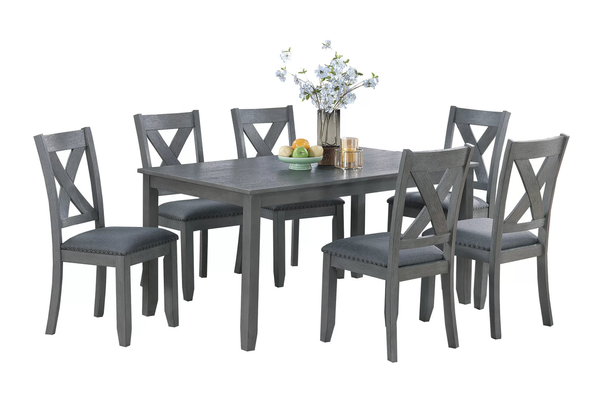 The Larkin Gray Dining Set – 7 Piece