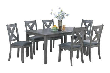 The Larkin Gray Dining Set – 7 Piece