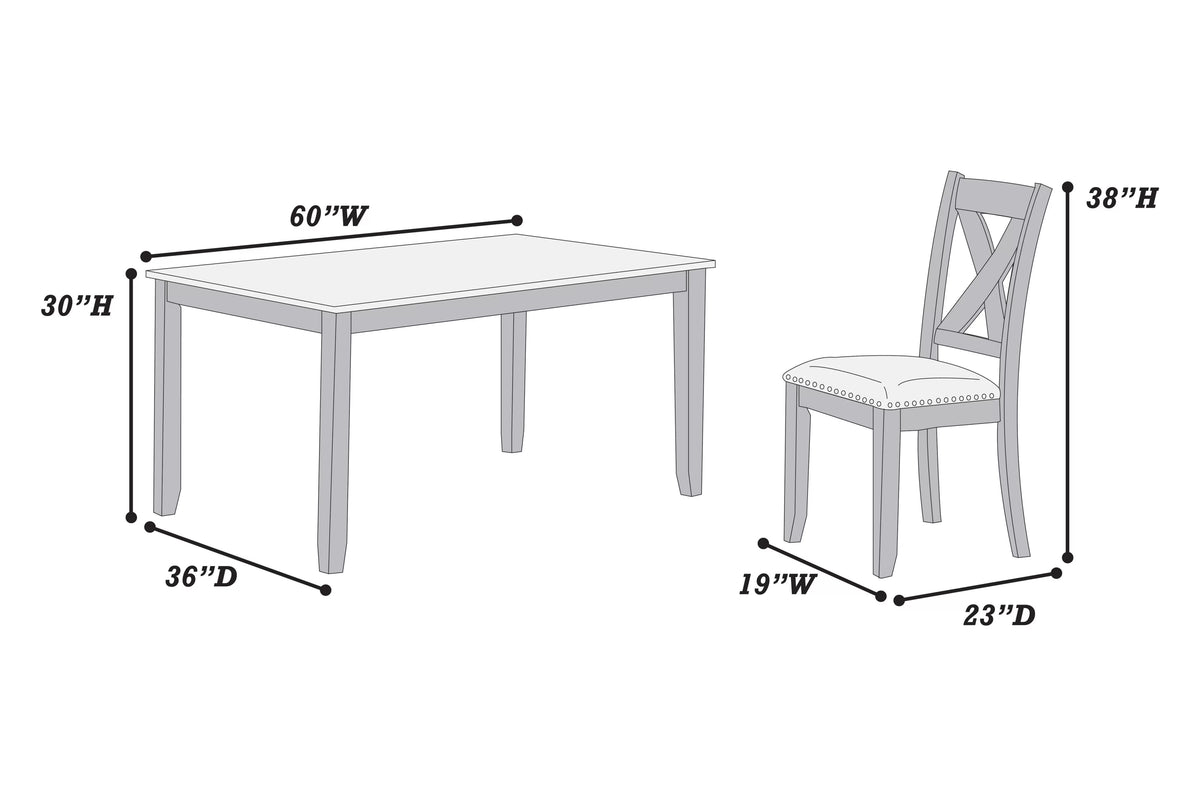 The Larkin Gray Dining Set – 7 Piece