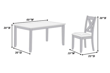 The Larkin Gray Dining Set – 7 Piece