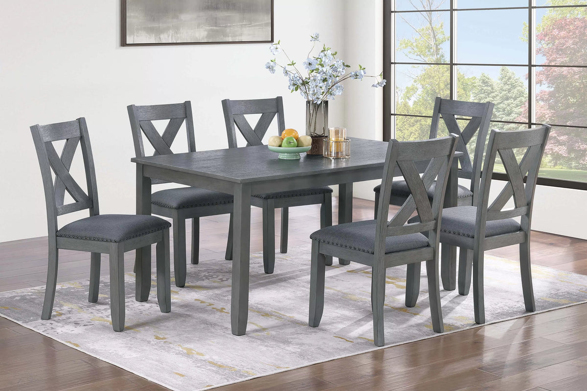 The Larkin Gray Dining Set – 7 Piece