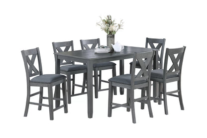 The Sutton Gray Counter Height Dining Set – 7 Piece
