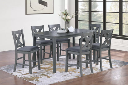 The Sutton Gray Counter Height Dining Set – 7 Piece