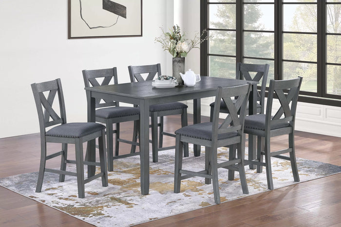 Juego de Comedor Sutton Gris – 7 Piezas