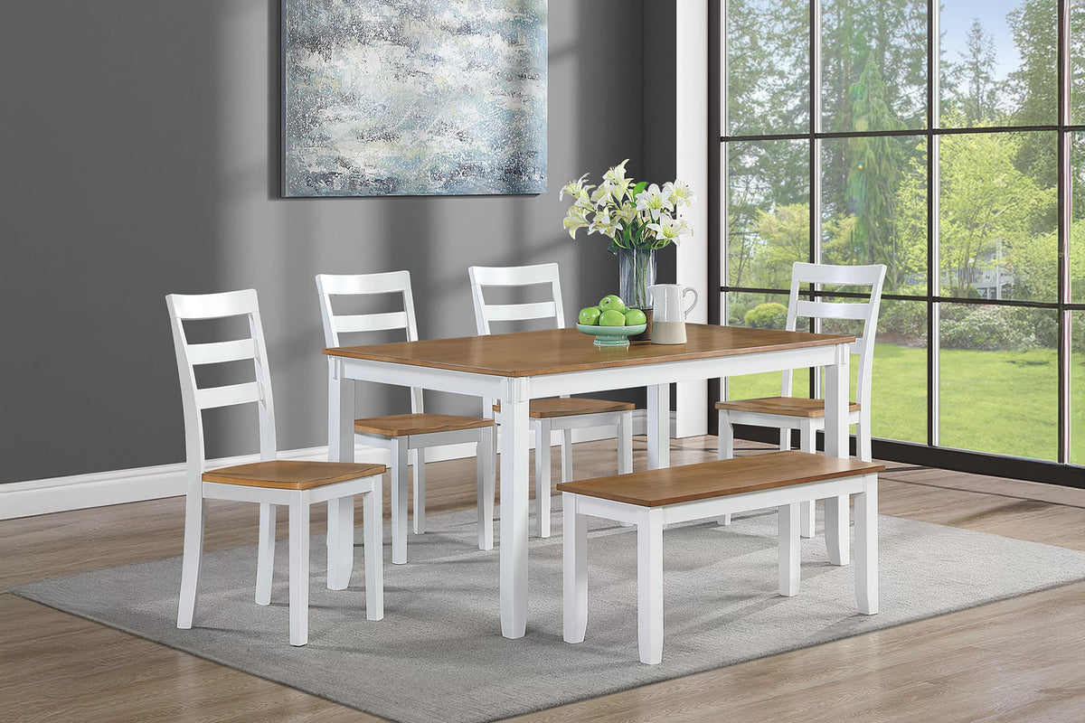The Nolan Two-Tone Dining Set – 6 Piece