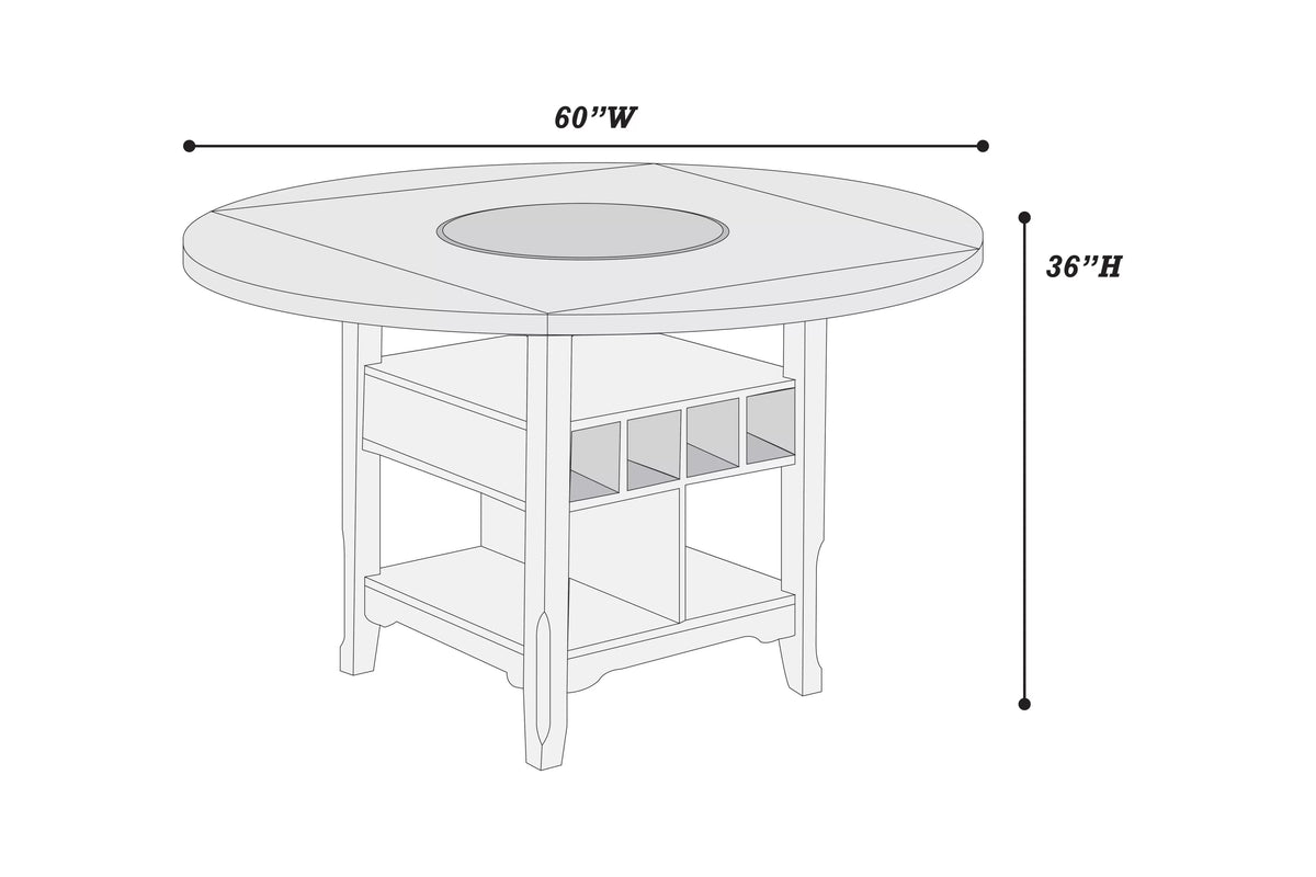 The Grayson Counter-Height Lazy Susan Table - view 3