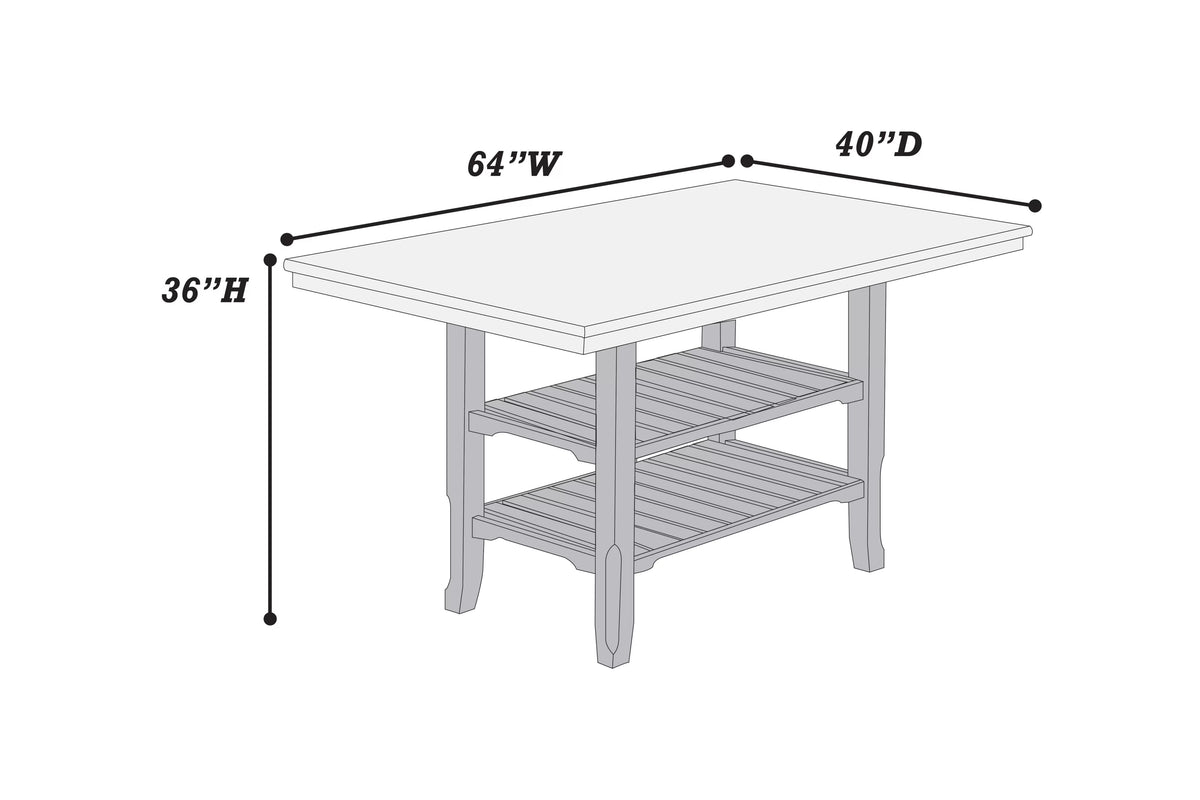 The Grayson 64-Inch Counter-Height Table - view 4