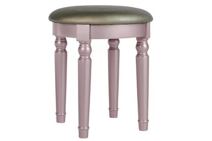 The Giselle Rose Gold Tri-Fold Mirror Vanity Set with Stool - view 5