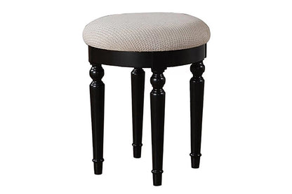 The Giselle Black Tri-Fold Mirror Vanity Set with Stool - view 4