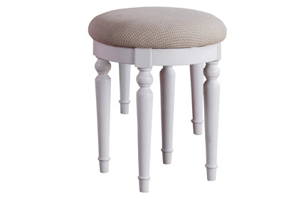 The Giselle White Tri-Fold Mirror Vanity Set with Stool - view 3