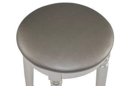 The Giselle Silver Tri-Fold Mirror Vanity Set with Stool - view 8